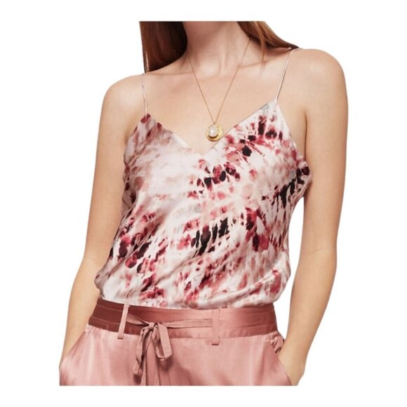 Silk CAMI NYC Raine Blush Tie Dye V-Neck XS - Picture 11 of 11
